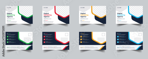 Modern Creative Corporate Post Card Template, Vector Template for Opening Invitation Editable, Professional Business Postcard Design, Event Card Design, Invitation Design, Direct Mail EDDM Template