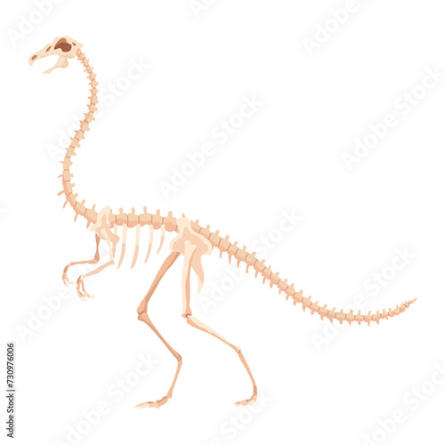 Dinosaur skeleton. Dino monsters icon. Shape of real animal. Sketch of prehistoric reptiles.  illustration isolated on white. Hand drawn sketch