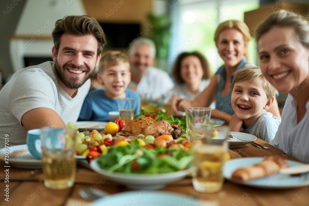 Multi-generation family having lunch together Multi-generation family having lunch together