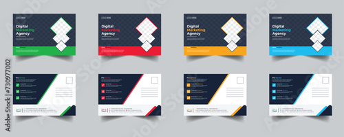 Modern Creative Corporate Post Card Template, Vector Template for Opening Invitation Editable, Professional Business Postcard Design, Event Card Design, Invitation Design, Direct Mail EDDM Template