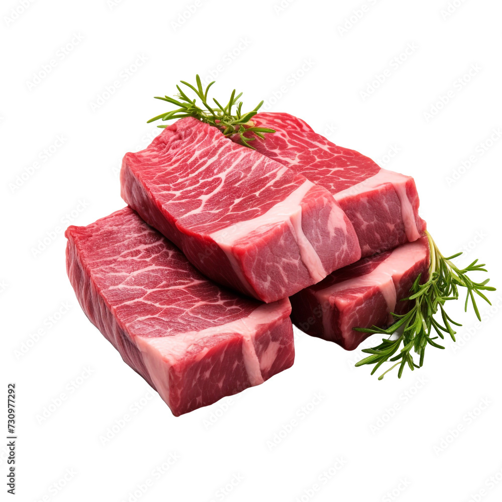 Kobe beef isolated on transparent background