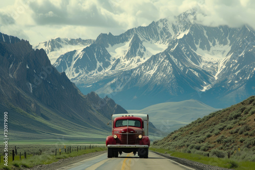 Mountain Majesty: Trucking the Highways, Old West Style © Andrii 