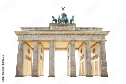 Brandenburg Gate or Berlin Gate isolated png photo