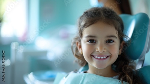 Little Girl Sitting in a Chair Smiling