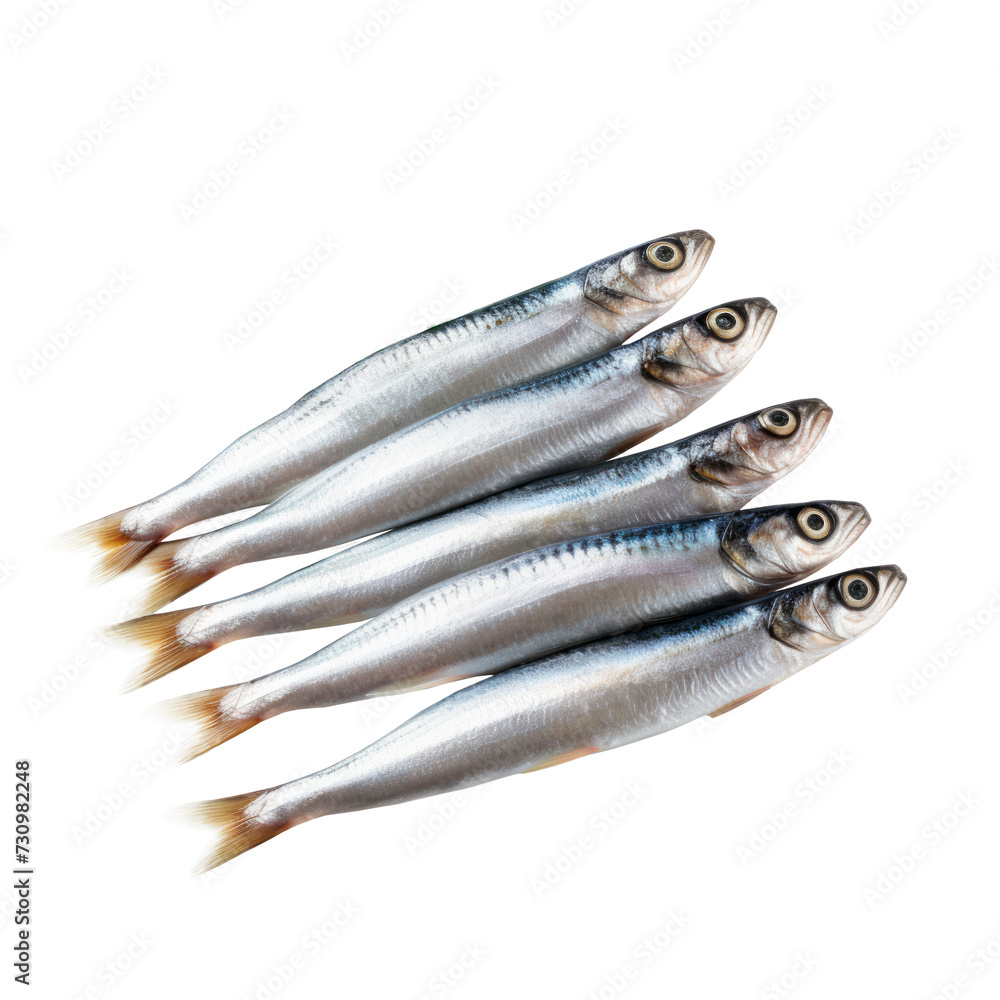 Fresh raw sardines. Isolated on transparent background. Fresh raw sardines. Isolated on transparent background.