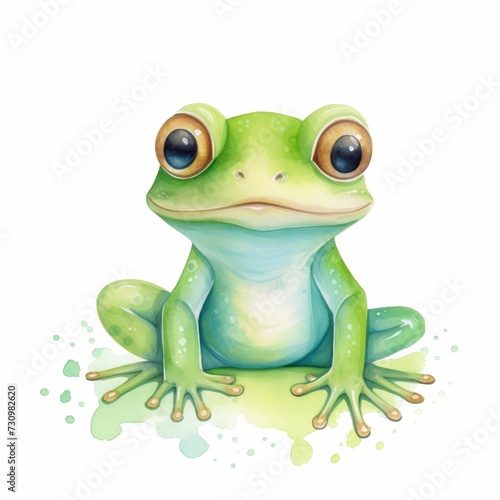 Inquisitive Frog Watercolor Art