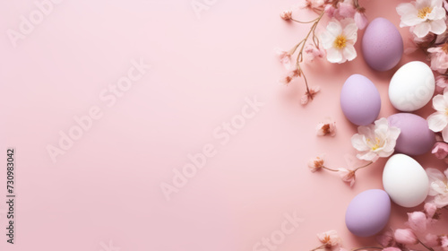 Happy Easter concept  pastel colors
