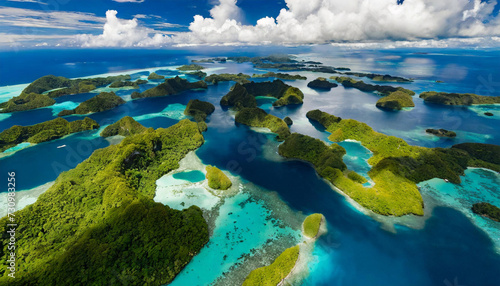 Archipel inspiré de Palau en Micronésie