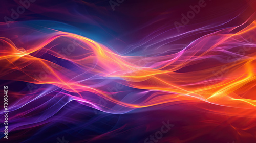 Light neon shape wave. Speaking sound wave. Abstract light effect with glowing bright flowing curve lines  magic glow energy stream motion with particle