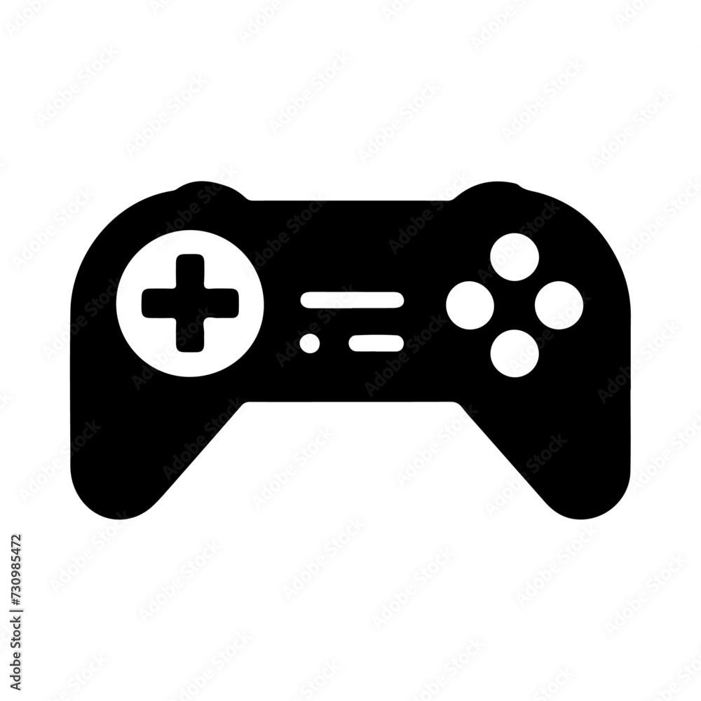 Game console icon symbol, flat illustration, white background Game console icon symbol, flat illustration, white background