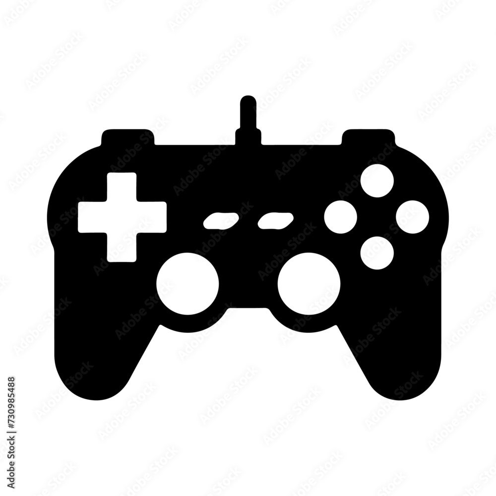 Game console icon symbol, flat illustration, white background Game console icon symbol, flat illustration, white background
