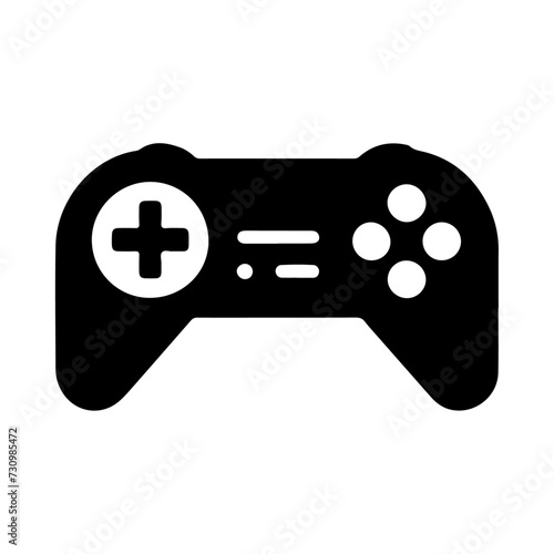 Game console icon symbol, flat illustration, white background © Big Dream