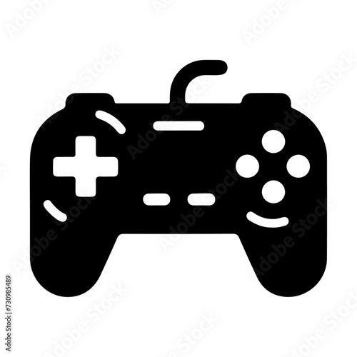 Game console icon symbol  flat illustration  white background