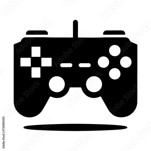 Game console icon symbol, flat illustration, white background © Big Dream