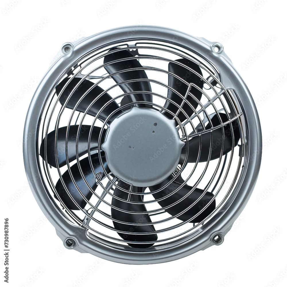 Axial fan, transparent background, isolated image, generative AI