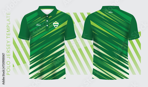 green background and pattern abstract polo jersey sport design