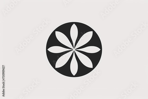 A minimalist logo with an intricate, symmetrical pattern, creating a sense of precision and balance.