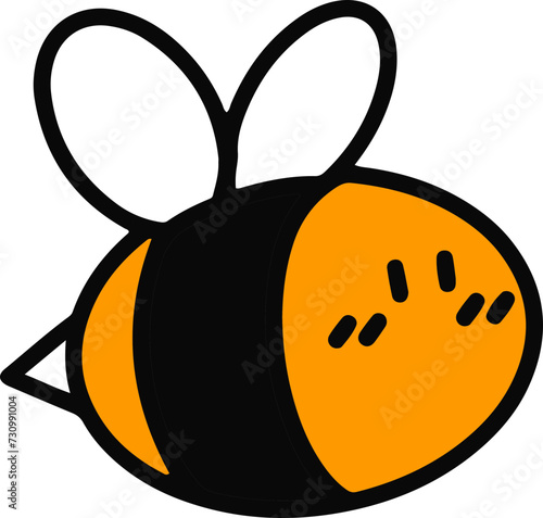 cute bee simple cartoon