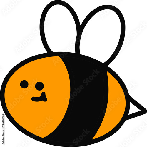 cute bee simple cartoon