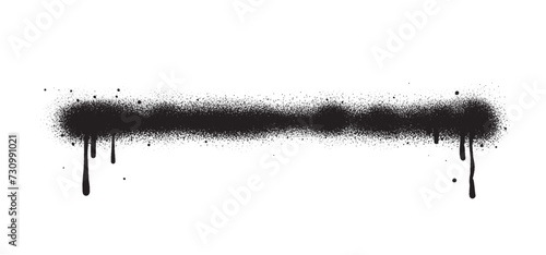 Black color spray paint or graffiti design element on the white wall background.	
