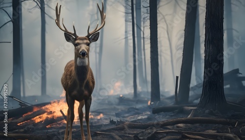 deer in the woods photo