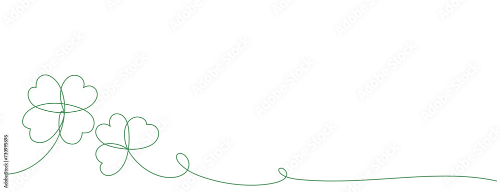 clover line art graphic vector background illustration