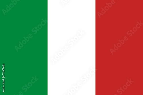 Vector flag of Italy. Accurate dimensions and official colors.
