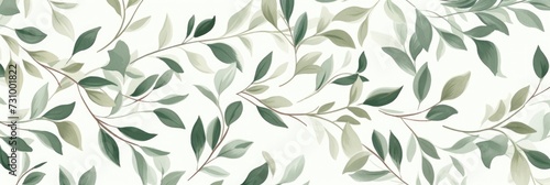 abstract green vintage background with leaves