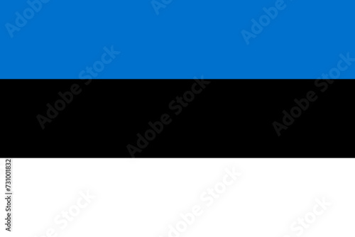 Estonia flag isolated in official colors and proportion correctly vector