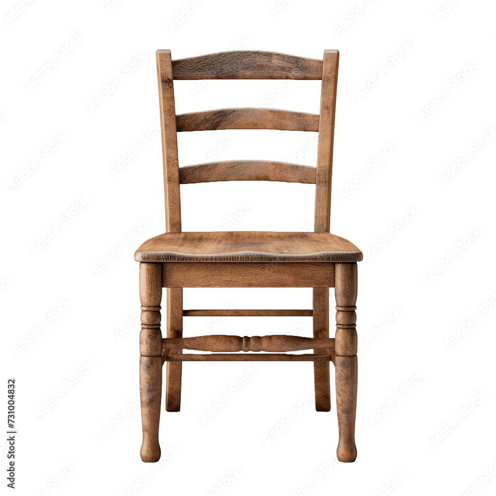 Ladderback Chair isolated on transparent background Ladderback Chair isolated on transparent background