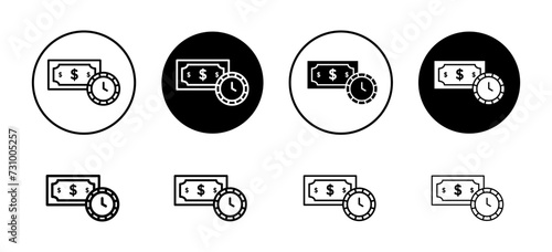 Payday vector icon set collection. Payday Outline flat Icon.