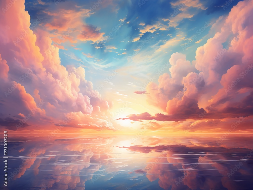 Celestial Dreams: Dreamy Sky-Themed PowerPoint Background for Inspiring Presentations