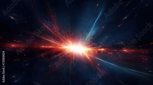 Abstract Particle Moving In The Sci-fi Space Wallpaper, Background © Damian Sobczyk