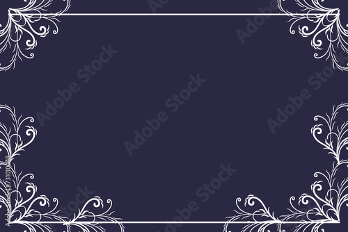 Frame with ornament gold background