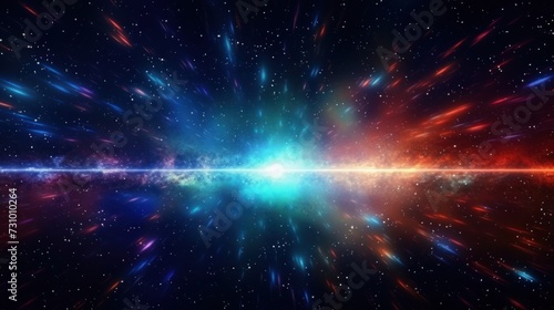Abstract Particle Moving In The Sci-fi Space Wallpaper, Background © Damian Sobczyk