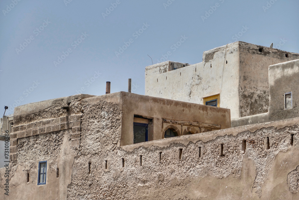 Traditional houses in the medina of Essaouira, Morocco