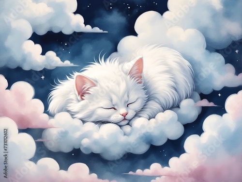 cat on cloud