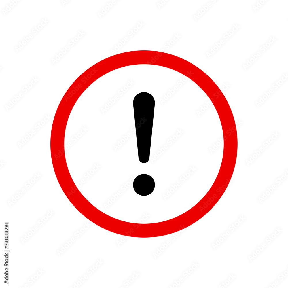 Warning round sign Warning round sign