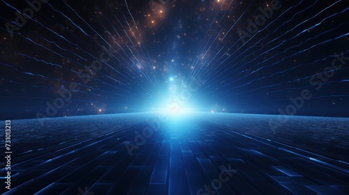 Abstract Particle Moving In The Sci-fi Space Wallpaper, Background