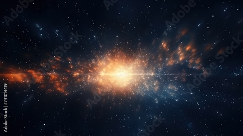 Abstract Particle Moving In The Sci-fi Space Wallpaper, Background