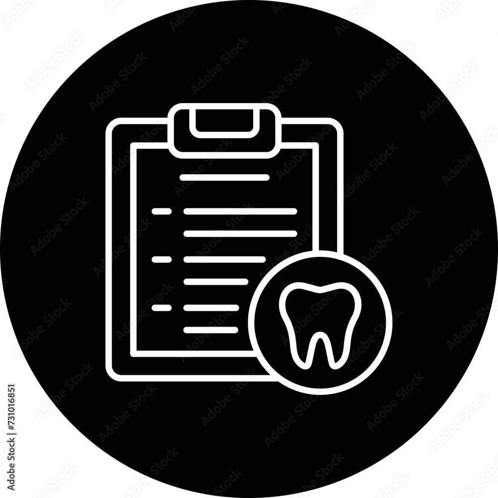 Dental Record Icon Dental Record Icon