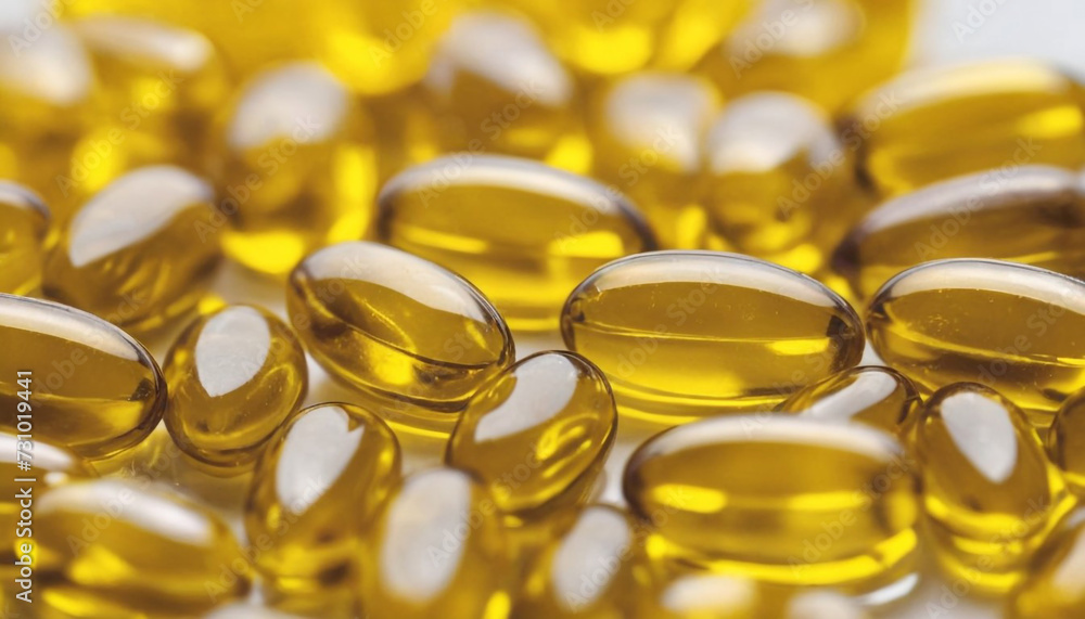 Vitamin E yellow fish oil Omega 3 6 9 capsules super close up macro view 6 Vitamin E yellow fish oil Omega 3 6 9 capsules super close up macro view 6