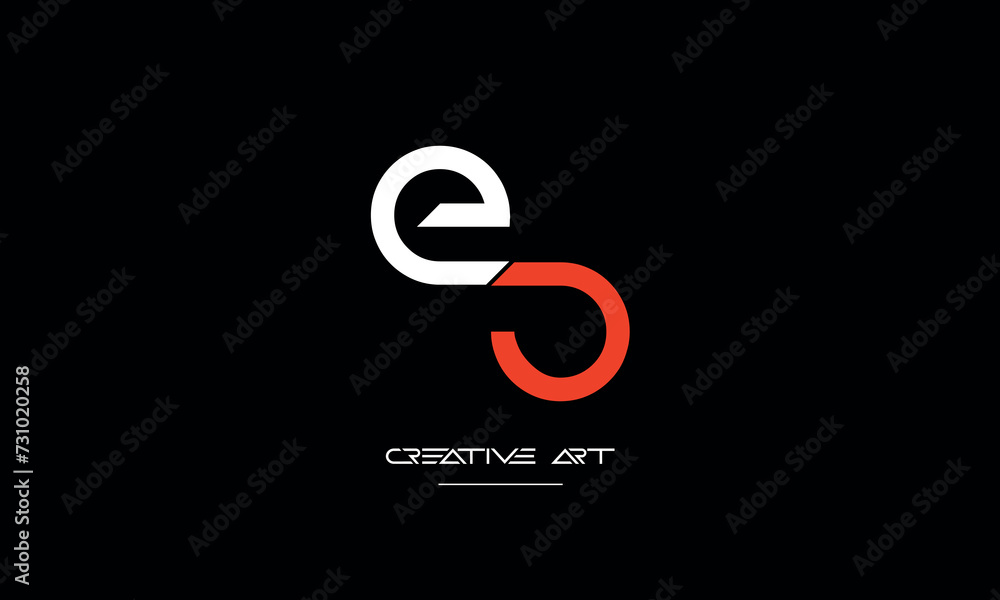 EO, OE, E, O abstract letters logo monogram EO, OE, E, O abstract letters logo monogram