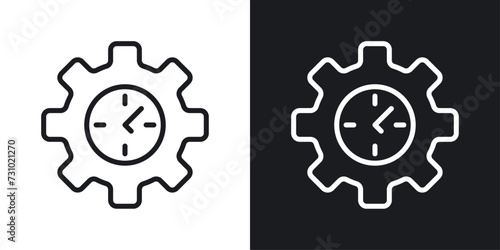 Productivity and efficiency icon designed in a line style on white background. photo