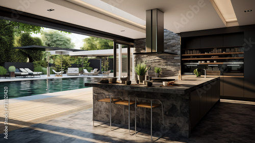 Interior design for living area or reception