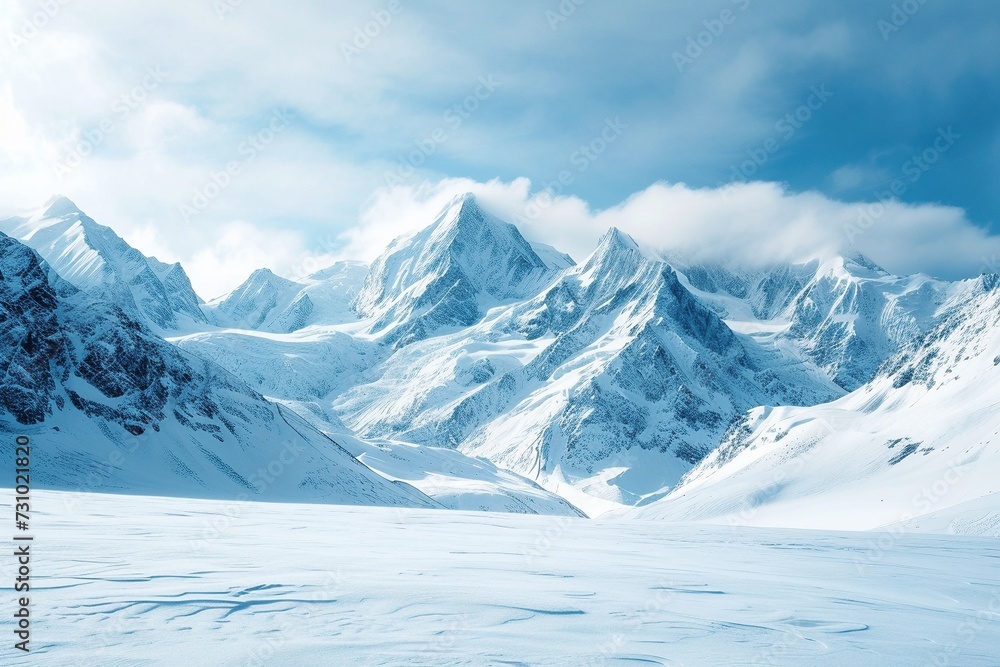 Obraz premium Mountain landscape in winter