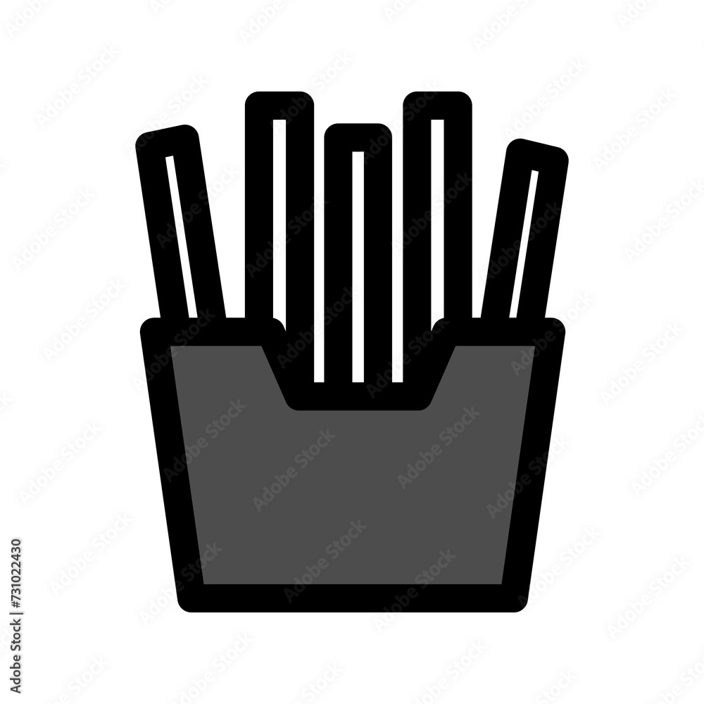 Obraz premium french fries icon PNG