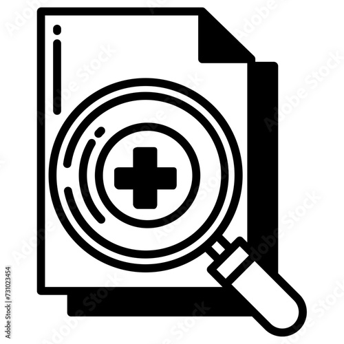 Earth Report glyph and line vector illustration