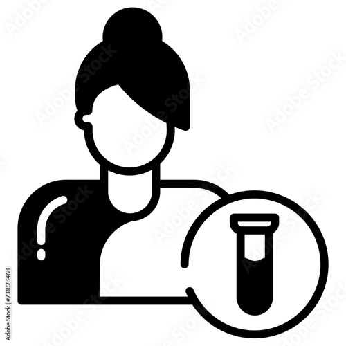 Wheel chair glyph and line vector illustration