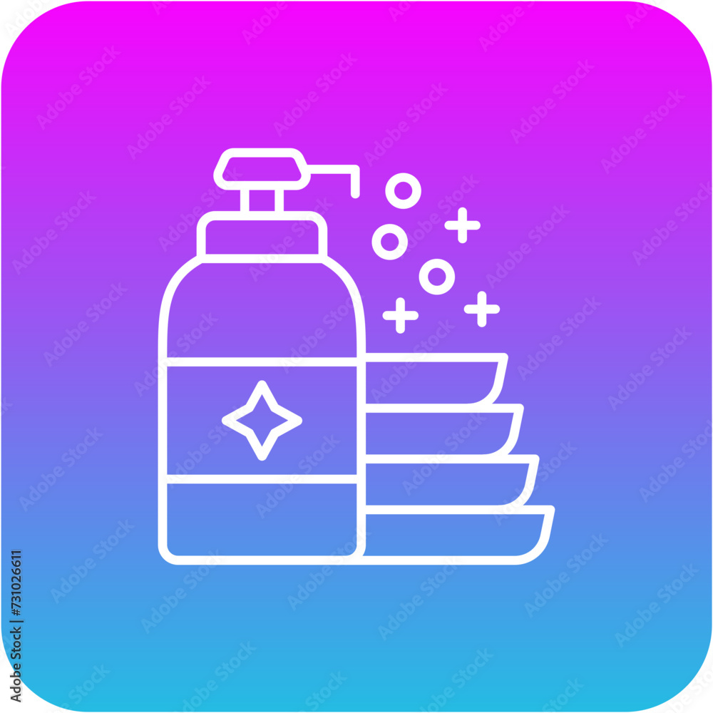 Fototapeta premium Dish Washing Icon